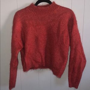 Fuzzy knit sweater